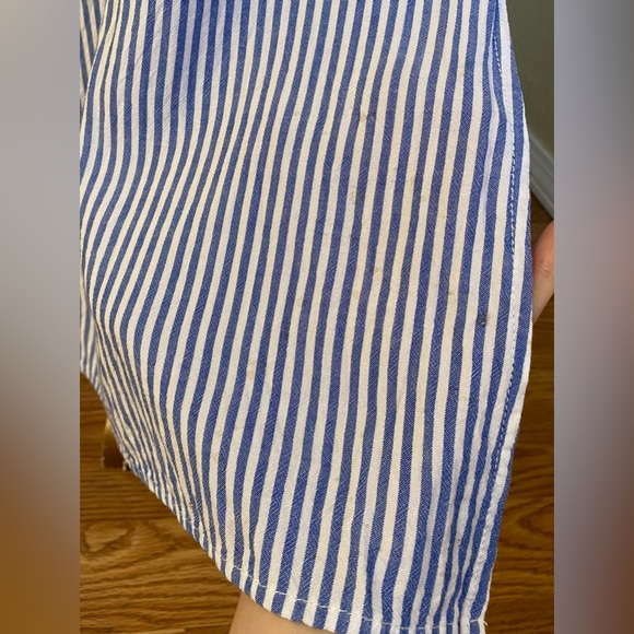 Blue & White Stiped Cutout Tie Vacation Dress - Picture 8 of 9